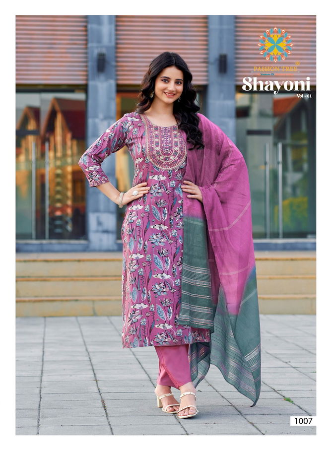 Shayoni Vol 1 By Passion Tree Rayon Kurti With Bottom Dupatta Wholesale In India